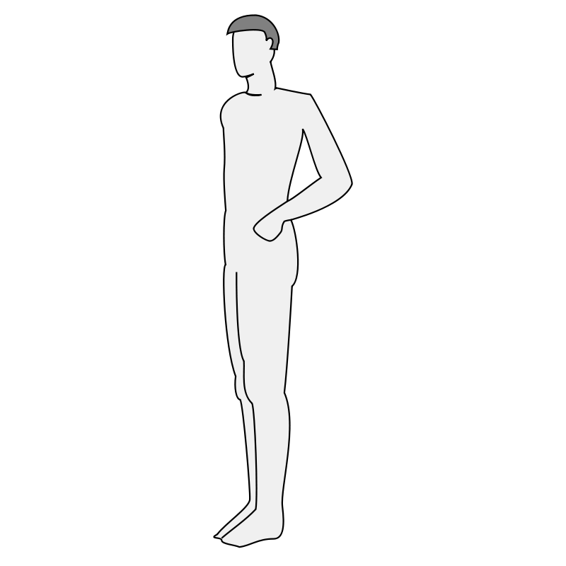 Профиль в полный рост. Контур человека сбоку. Фигура человека. Контур тела человека. Человек схематично.