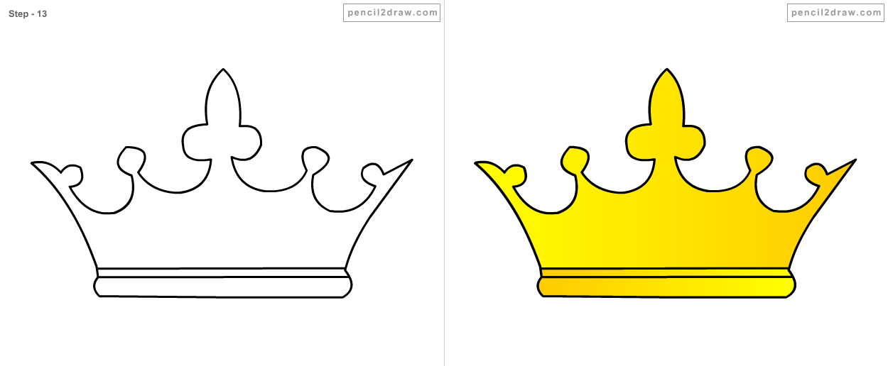 Нарисовать корону карандашом для детей