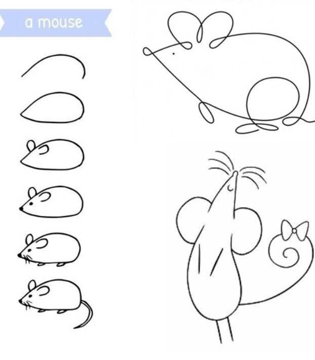 Как легко нарисовать мышку. Мышь рисунок для детей карандашом. Мышка рисунок для детей карандашом. Уроки рисования мыши. Поэтапное рисование мышки.