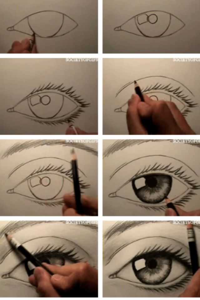 Как красиво нарисовать глаз для начинающих. Поэтапное рисование глаз. Поэтапное рисование глаза карандашом. Глаза нарисованные. Пошаговые уроки рисования глаз.