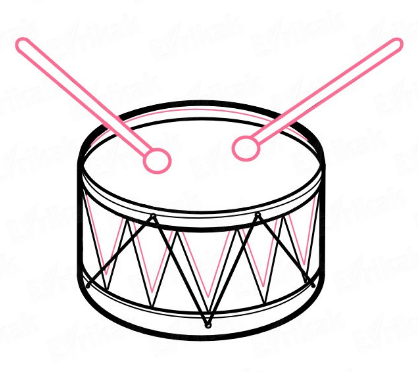 Барабан рисунок карандашом легкий