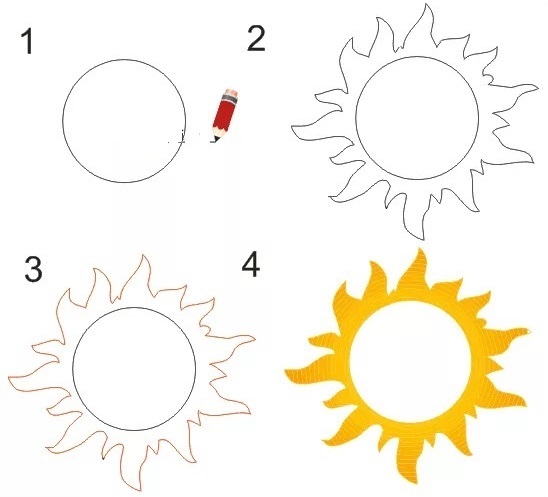 Illustrator как нарисовать солнце