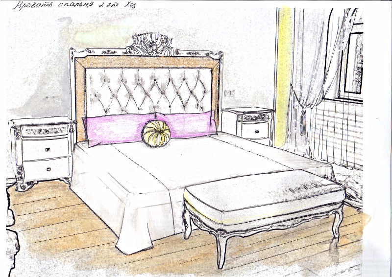 Рисунки кровати красивые. Набросок кровати. Кровать зарисовка. Кровать большая нарисованная. Комната с кроватью для срисовки.