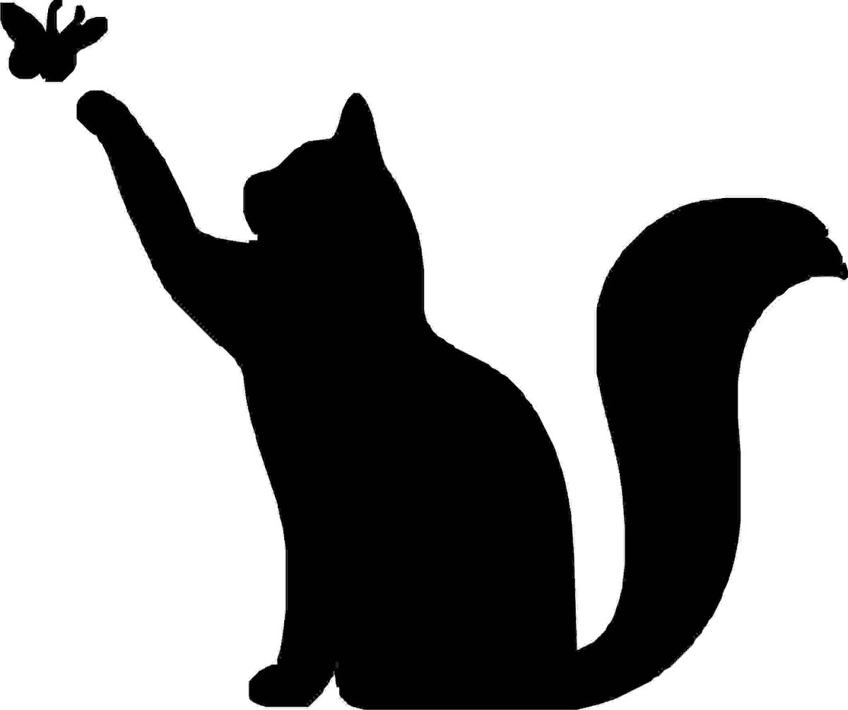 Чёрно-белые рисунки и картинки кошек, котиков - коллекция 6