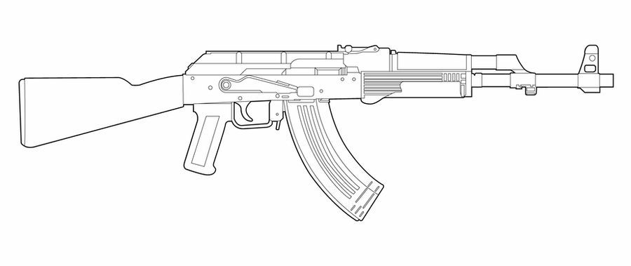 Как нарисовать м16