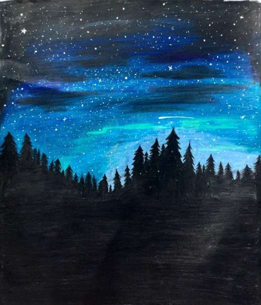 Рисуем звездное небо