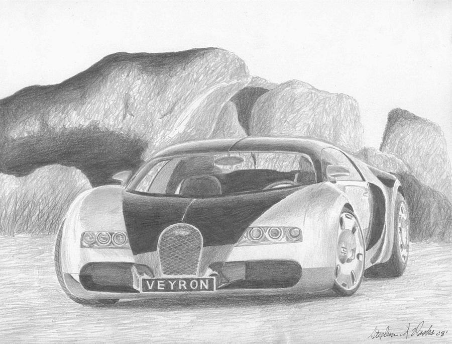 Bugatti Veyron рисунок