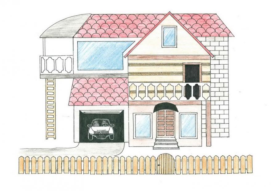 Рисунок дом мечты 7 класс изо. Рисунок дома. Нарисовать свой дом. Дом мечты по изо. Мой будущий дом рисунок.