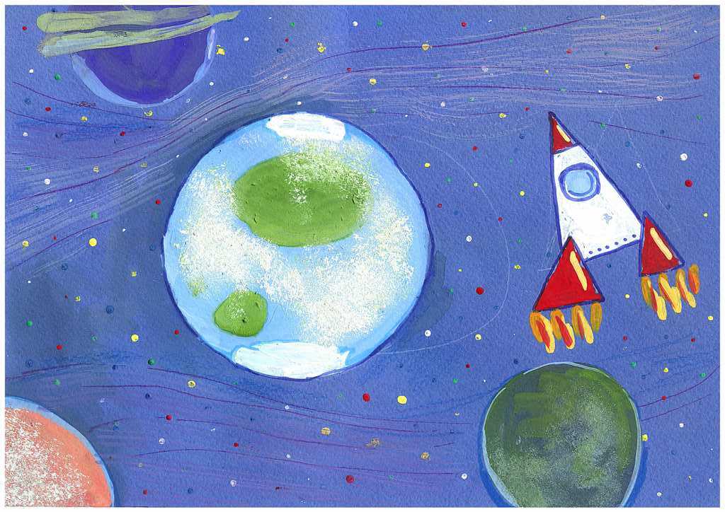 Космические дали название. Рисунок на тему космос. Рисование для детей космос.