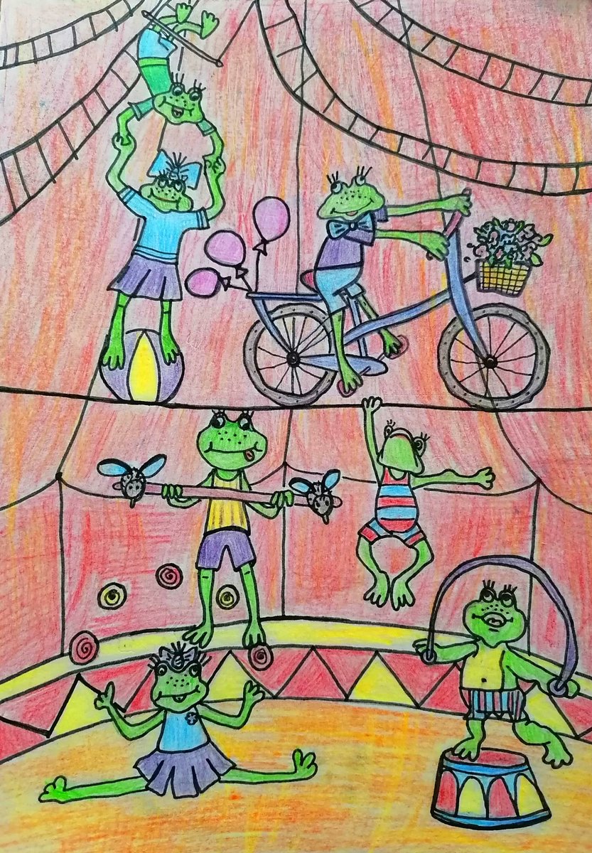 Цирк рисунки детей 6-7 лет