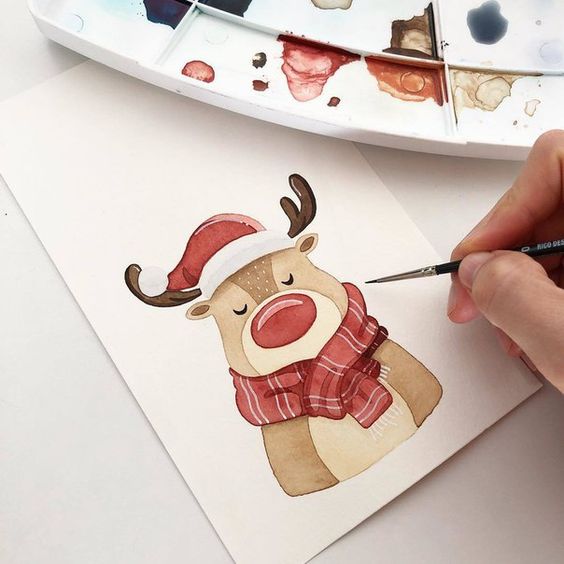 Новогодние картинки для срисовки - самые красивые и прикольные 13