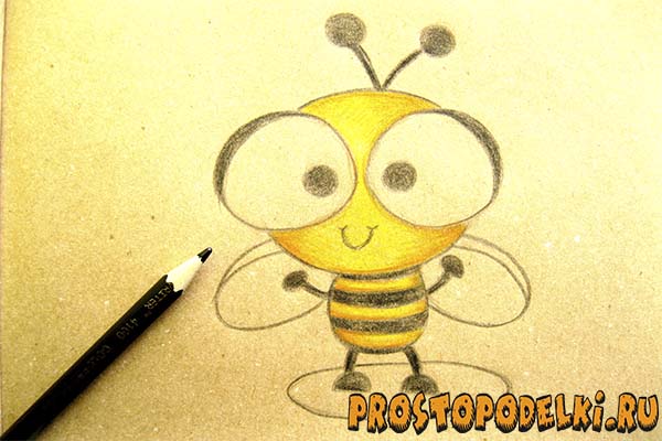 Как нарисовать пчелку