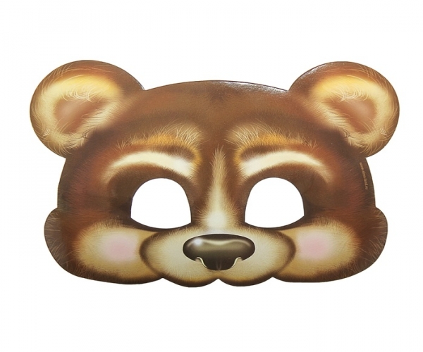 Теремок маска на голову. Маска медведя для детского сада.