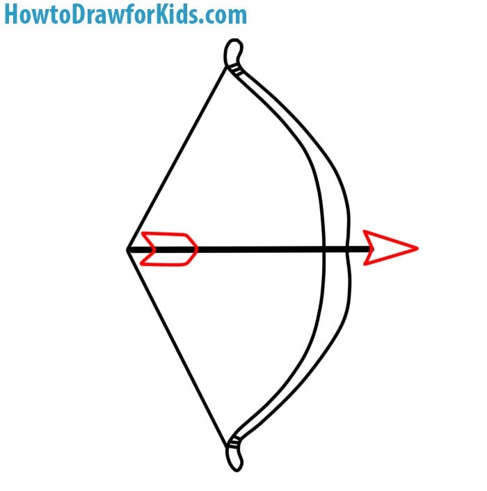 How to Draw a Bow and Arrow for children