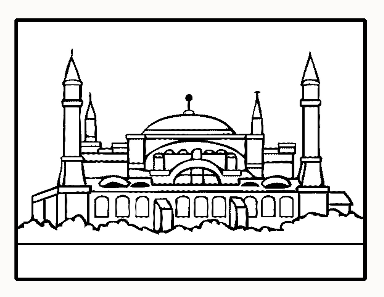 Храм Святой Софии в Стамбуле раскраска