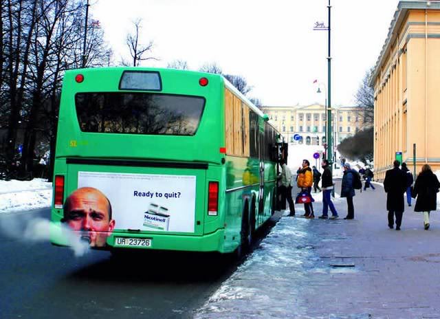 Креатив: рисунки на автобусах 