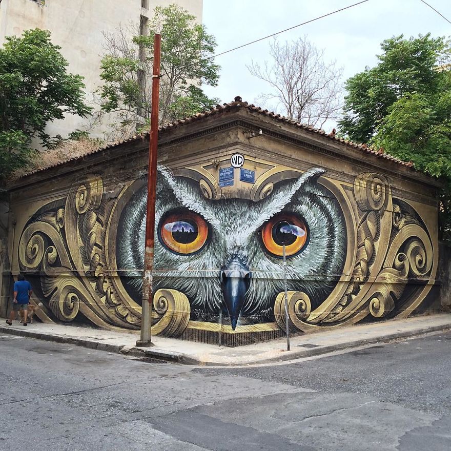 Художник создает красивый стрит-арт по всей Европе, Wild Drawing