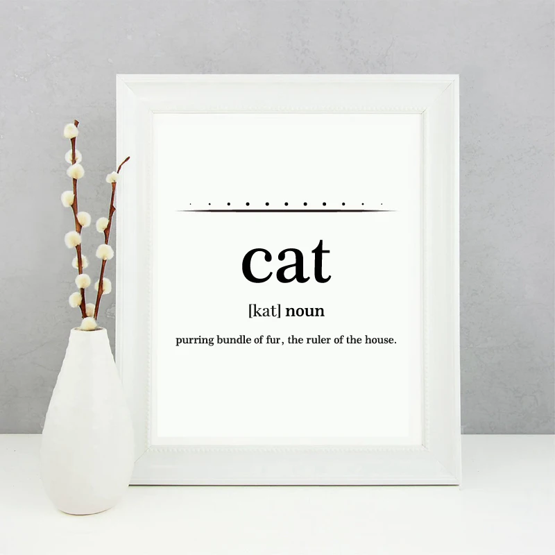 Cat Definition Canvas Prints Home Decor
