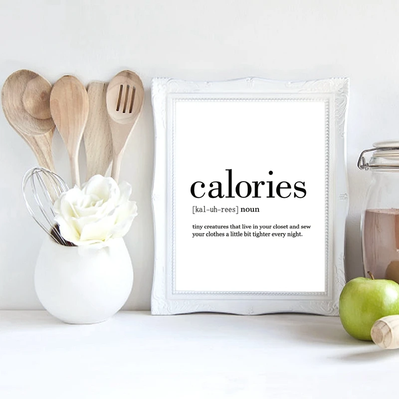 Calories Canvas Art Prints Kitchen Decor