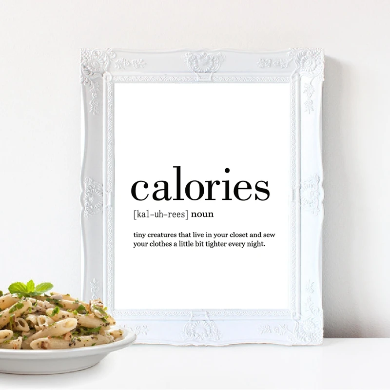 Calories Canvas Art Painting Kitchen Decor