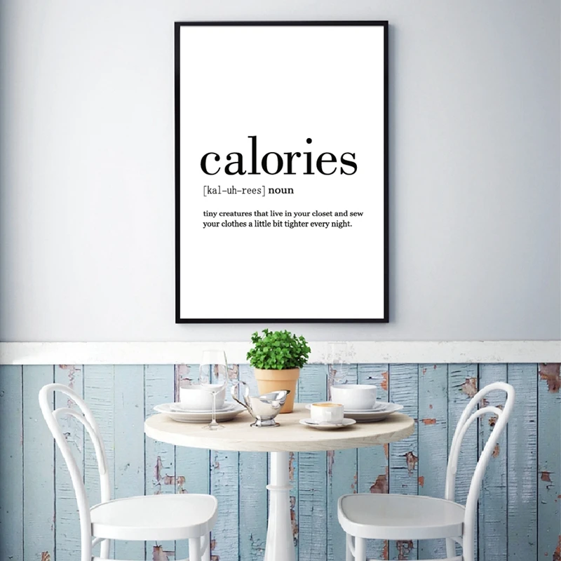 Calories Canvas Art Prints Dining Decoration