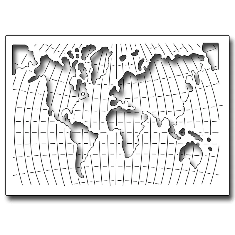 Карта мира dxf