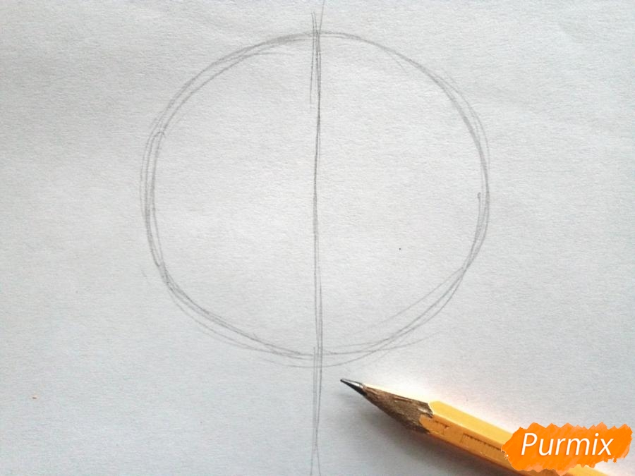 Рисуем кленовый лист черной ручкой - шаг 1