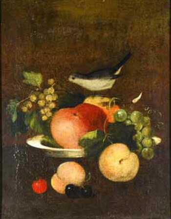 Хруцкий - Натюрморт с птичкой (1832)