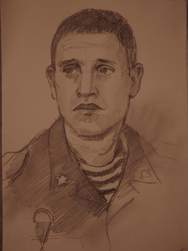 Рисунок портрет солдата к 9 мая