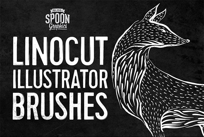 25 Free Linocut & Woodcut Brushes for Adobe Illustrator