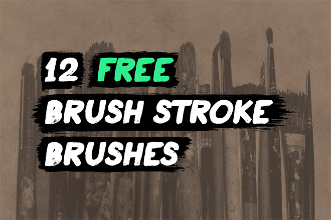 12 free brush stroke Illustrator brushes