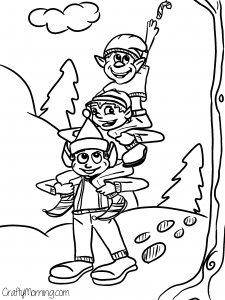 Free-elves-printable-coloring-page