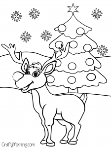 Rudolph-the-reindeer-christmas-coloring-page