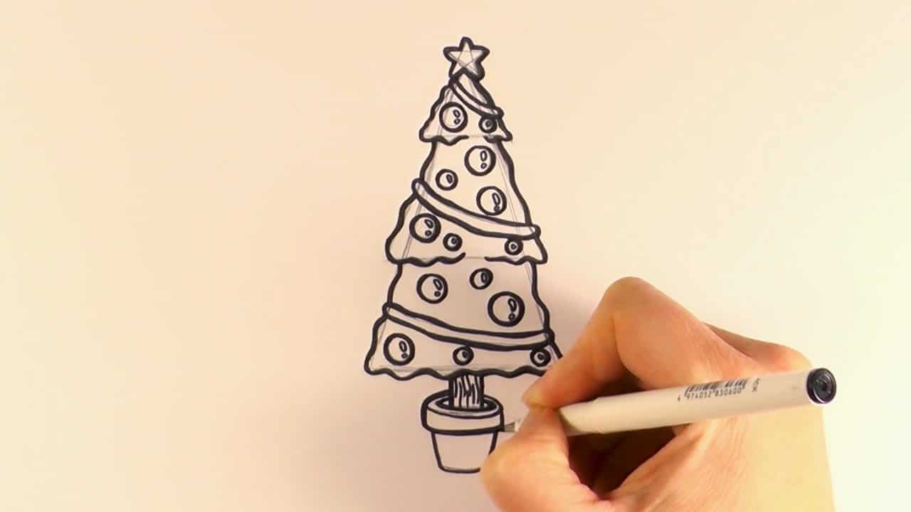 How to draw a christmas tree video