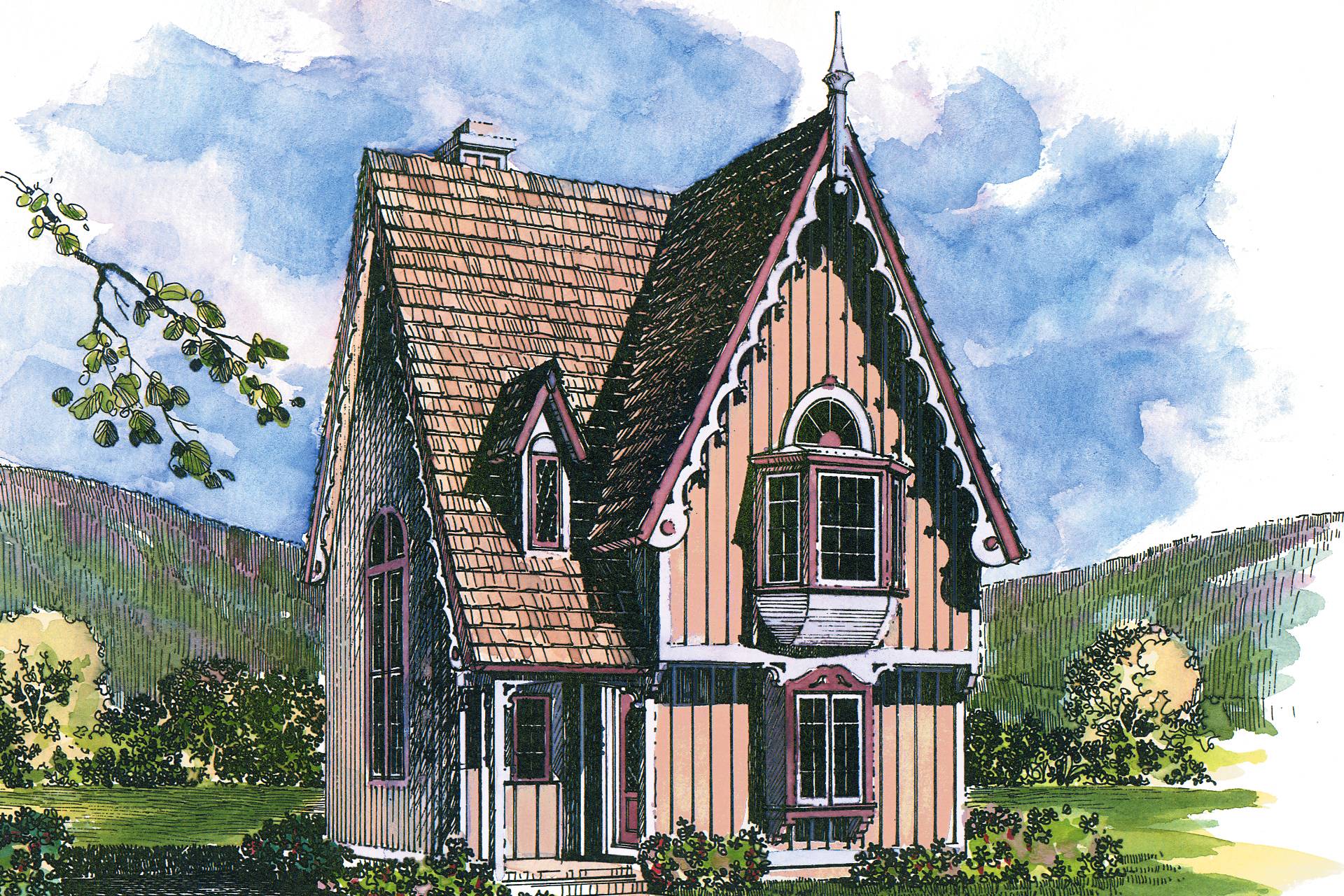 Викторианский стиль небольшой дом