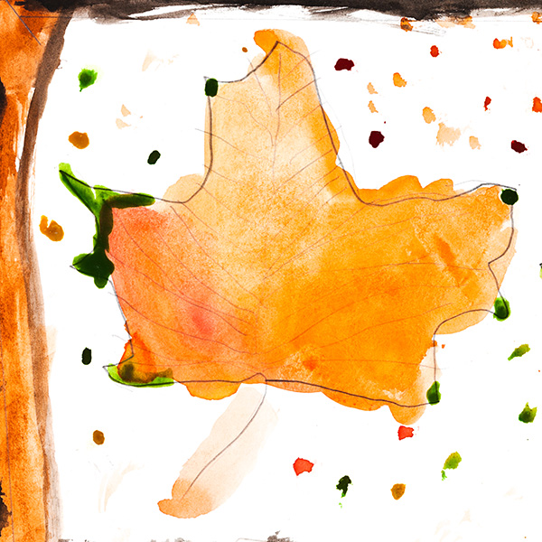 Autumn activities for preschoolers: Leaf drawings