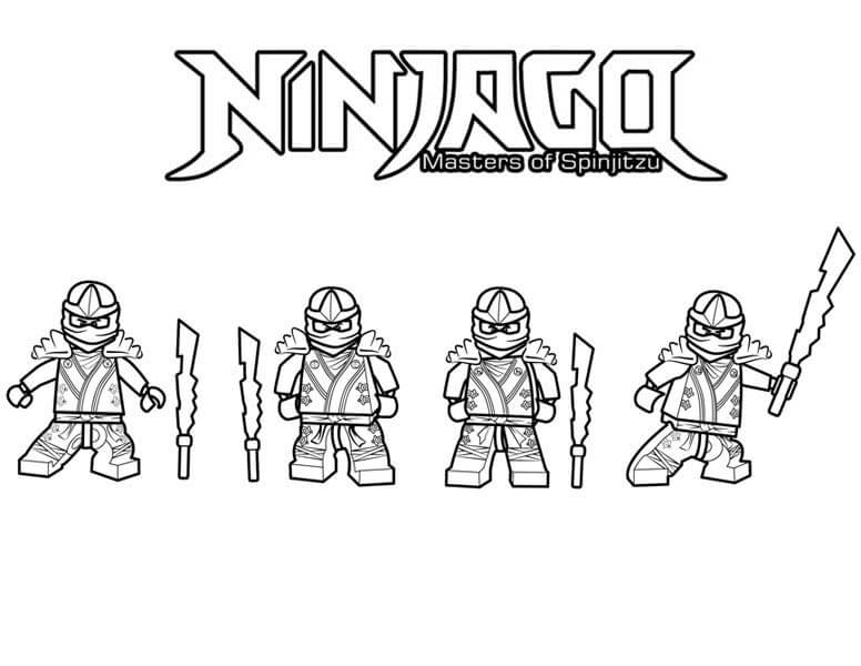 Ninjago Masters of Spinjitzu Coloring Page