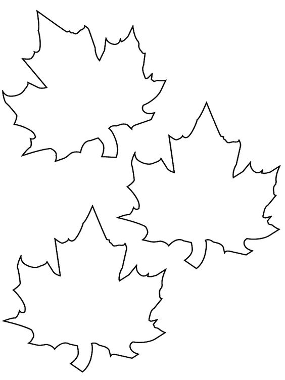 Шаблоны осенних листьев для вырезания из бумаги распечатать   сборка (17 картинок) (11)