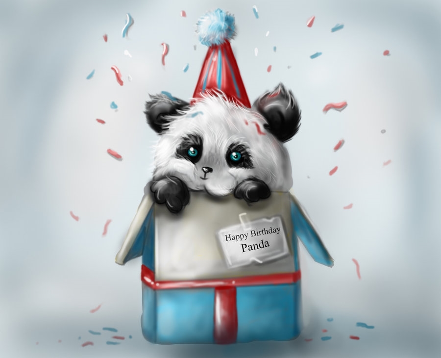 Панда с днем рождения картинка 002