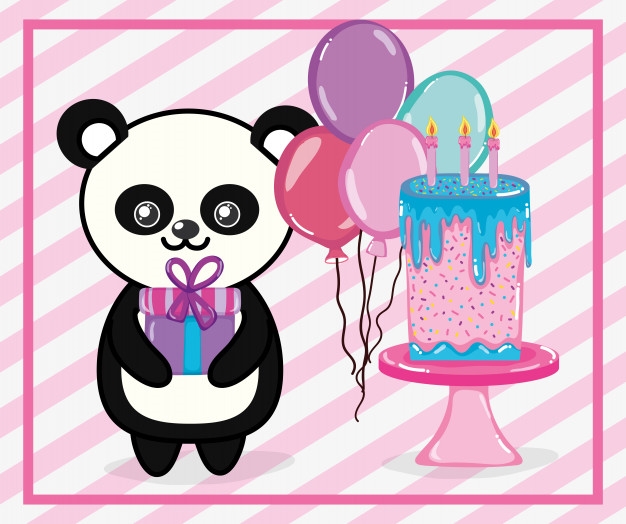 Панда с днем рождения картинка 004