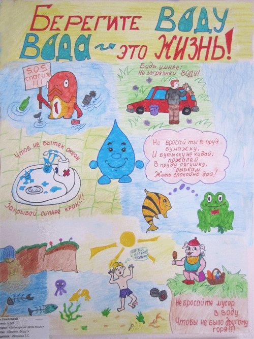 Плакат на тему берегите воду 3 класс.   фото 012