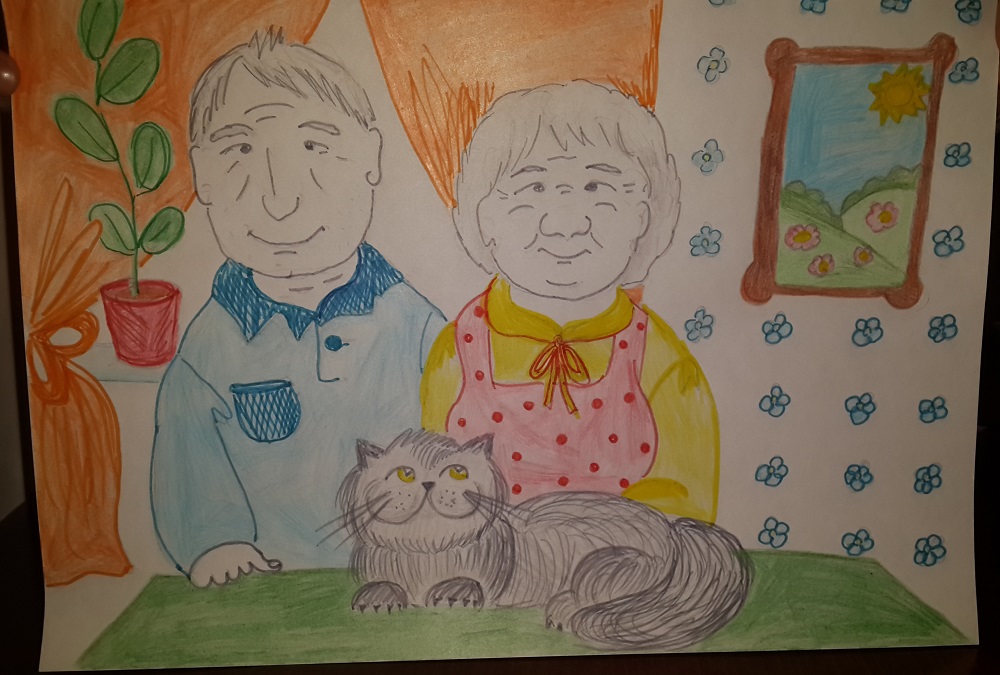 Рисунки на тему Мои дедушка и бабушка   сборка (6)