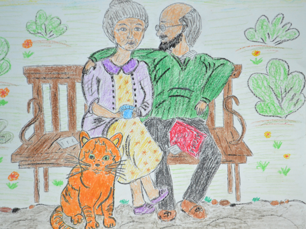 Рисунки на тему Мои дедушка и бабушка   сборка (9)