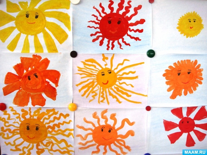 Рисунки солнце для детей 020
