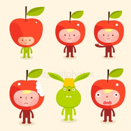 Яблоня с яблоками рисунок для детей 012