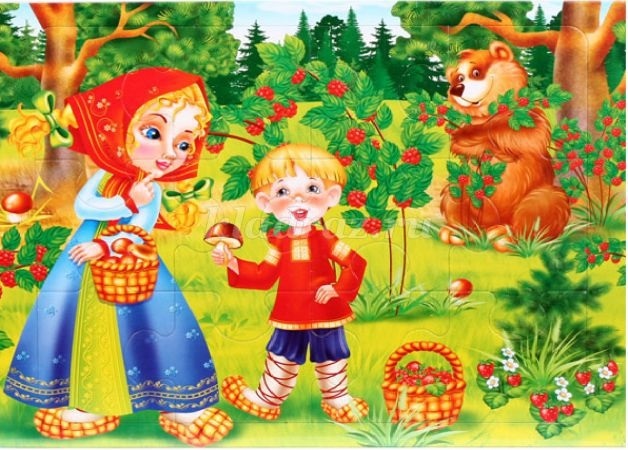 Картинки лес грибы ягоды для детей 012