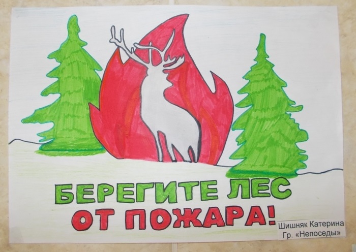 детские рисунки на тему берегите лес от пожара 006