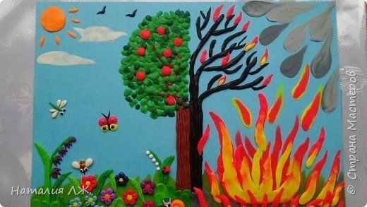 детские рисунки на тему берегите лес от пожара 019