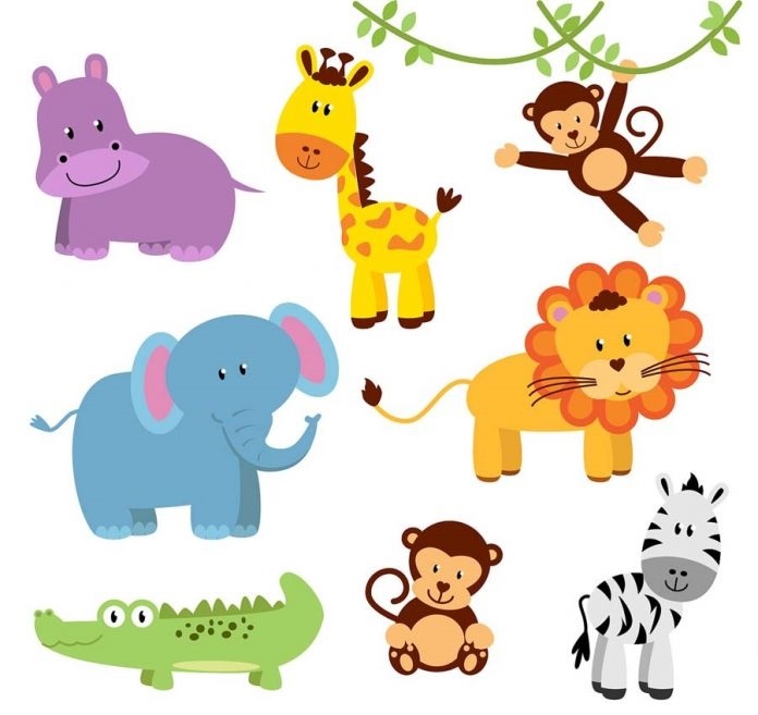 нарисованные цветные картинки животных для детей 011