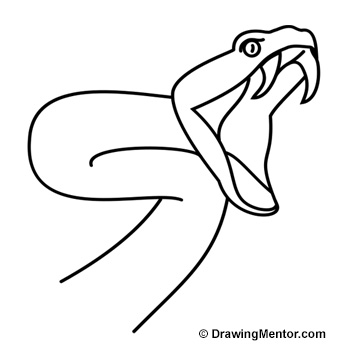 how to draw a snake
